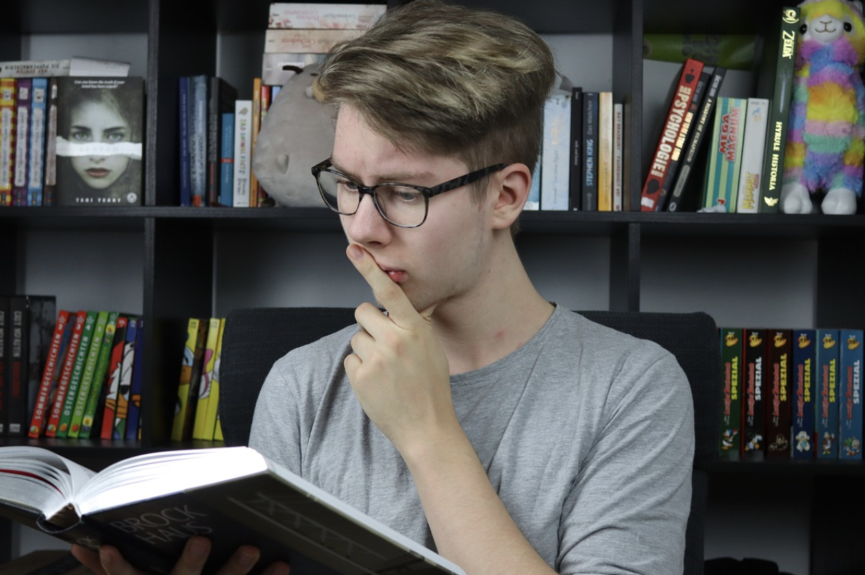 person studying